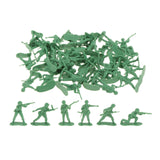 Maxbell 50x 1:35 Scale Soldier Models for Dollhouse Decor Miniature Scene Sand Table Green
