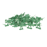 Maxbell 50x 1:35 Scale Soldier Models for Dollhouse Decor Miniature Scene Sand Table Green