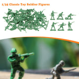 Maxbell 50x 1:35 Scale Soldier Models for Dollhouse Decor Miniature Scene Sand Table Green
