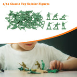 Maxbell 50x 1:35 Scale Soldier Models for Dollhouse Decor Miniature Scene Sand Table Green
