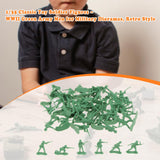 Maxbell 50x 1:35 Scale Soldier Models for Dollhouse Decor Miniature Scene Sand Table Green