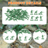 Maxbell 50x 1:35 Scale Soldier Models for Dollhouse Decor Miniature Scene Sand Table Green