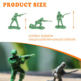 Maxbell 50x 1:35 Scale Soldier Models for Dollhouse Decor Miniature Scene Sand Table Green