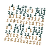 Maxbell 100 Pieces 1:72 Scale Soldier Models Art for Sand Table Dollhouse Decoration