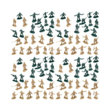 Maxbell 100 Pieces 1:72 Scale Soldier Models Art for Sand Table Dollhouse Decoration