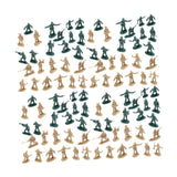 Maxbell 100 Pieces 1:72 Scale Soldier Models Art for Sand Table Dollhouse Decoration
