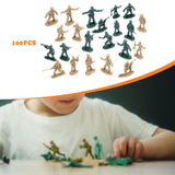 Maxbell 100 Pieces 1:72 Scale Soldier Models Art for Sand Table Dollhouse Decoration