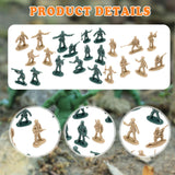 Maxbell 100 Pieces 1:72 Scale Soldier Models Art for Sand Table Dollhouse Decoration