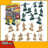 Maxbell 100 Pieces 1:72 Scale Soldier Models Art for Sand Table Dollhouse Decoration