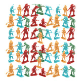 Maxbell 50x 1/35 Scale Soldier Models Kids Adults for Game Miniature Scene Play Area