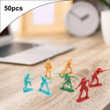 Maxbell 50x 1/35 Scale Soldier Models Kids Adults for Game Miniature Scene Play Area