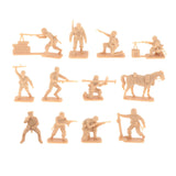 Maxbell 44Pcs 1/35 Scale Soldier Models Art for Dollhouse Decoration Hobby Play Area