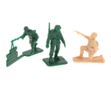 Maxbell 44Pcs 1/35 Scale Soldier Models Art for Dollhouse Decoration Hobby Play Area