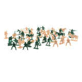 Maxbell 44Pcs 1/35 Scale Soldier Models Art for Dollhouse Decoration Hobby Play Area