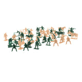 Maxbell 44Pcs 1/35 Scale Soldier Models Art for Dollhouse Decoration Hobby Play Area