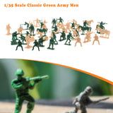 Maxbell 44Pcs 1/35 Scale Soldier Models Art for Dollhouse Decoration Hobby Play Area