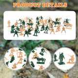 Maxbell 44Pcs 1/35 Scale Soldier Models Art for Dollhouse Decoration Hobby Play Area
