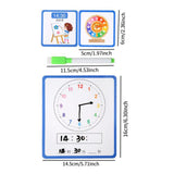 Maxbell Wooden Teaching Clock Educational for 3 4 5 Year Old Children Boys and Girls
