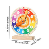 Maxbell Wooden Teaching Clock Educational for 3 4 5 Year Old Children Boys and Girls