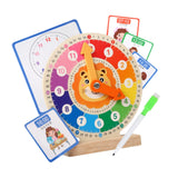 Maxbell Wooden Teaching Clock Educational for 3 4 5 Year Old Children Boys and Girls