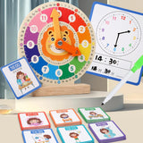 Maxbell Wooden Teaching Clock Educational for 3 4 5 Year Old Children Boys and Girls