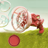 Maxbell Bubble Machine for Kids Fan Romantic Handheld for Party Favors Birthday Gift Red