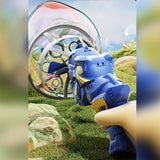 Maxbell Bubble Machine for Kids Fan Romantic Handheld for Party Favors Birthday Gift Blue