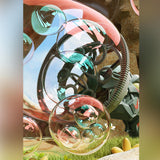 Maxbell Bubble Machine for Kids Fan Romantic Handheld for Party Favors Birthday Gift Green