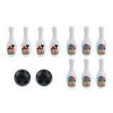 Maxbell Kids Toy Bowling Set Lightweight Educational for 5-12 Years Old Infants Kids White
