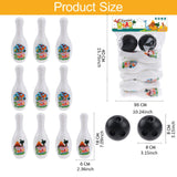 Maxbell Kids Toy Bowling Set Lightweight Educational for 5-12 Years Old Infants Kids White