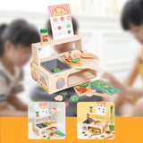 Maxbell Wooden Pizza Toy Pretend Play Toys for Gatherings Parent Child Games Festive