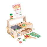 Maxbell Wooden Pizza Toy Pretend Play Toys for Gatherings Parent Child Games Festive