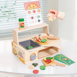 Maxbell Wooden Pizza Toy Pretend Play Toys for Gatherings Parent Child Games Festive