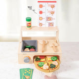 Maxbell Wooden Pizza Toy Pretend Play Toys for Gatherings Parent Child Games Festive