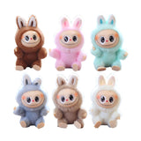 Maxbell Plush Doll Keychain Stuffed Doll Doll Pendant for Handbag Bag Decor dark coffee