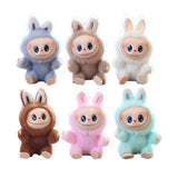 Maxbell Plush Doll Keychain Stuffed Doll Doll Pendant for Handbag Bag Decor dark coffee