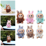 Maxbell Plush Doll Keychain Stuffed Doll Doll Pendant for Handbag Bag Decor dark coffee