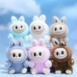 Maxbell Plush Doll Keychain Stuffed Doll Doll Pendant for Handbag Bag Decor dark coffee