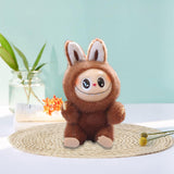 Maxbell Plush Doll Keychain Stuffed Doll Doll Pendant for Handbag Bag Decor dark coffee
