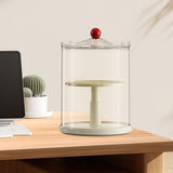 Maxbell Rotatable Showcase Figure Display Case for Action Dolls Charms Plush Figures