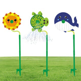 Maxbell Cartoon Water Sprinkler Funny Rotating for Kids for Garden Backyard Watering Sunflower