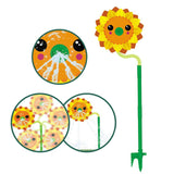 Maxbell Cartoon Water Sprinkler Funny Rotating for Kids for Garden Backyard Watering Sunflower