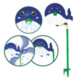 Maxbell Cartoon Water Sprinkler Funny Rotating for Kids for Garden Backyard Watering Dolphin