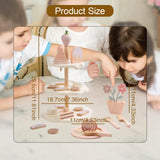 Maxbell Wooden Tea Party Set Wooden Toys Kitchen Playset Pretend Play Girls Children