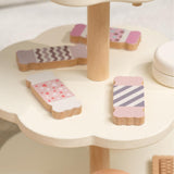 Maxbell Wooden Tea Party Set Wooden Toys Kitchen Playset Pretend Play Girls Children