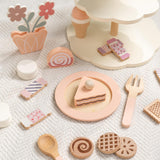 Maxbell Wooden Tea Party Set Wooden Toys Kitchen Playset Pretend Play Girls Children