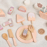 Maxbell Wooden Tea Party Set Wooden Toys Kitchen Playset Pretend Play Girls Children