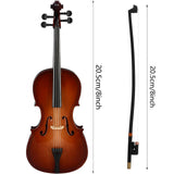 Maxbell Miniature Cello with Stand Wooden Housewarming Gift for Music Room Home Desk 20cm