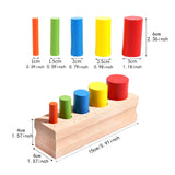 Maxbell Cylinder Kids Sensory Wood Toys Sensory Play Cylinder Educational Toys