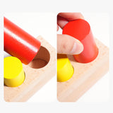 Maxbell Cylinder Kids Sensory Wood Toys Sensory Play Cylinder Educational Toys